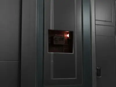 Sci-fi Modular interior wall pack Low-poly 3D model