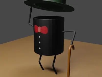 Bucket of rubbish 3D model