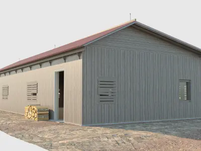 Small Camp  Low-poly 3D model
