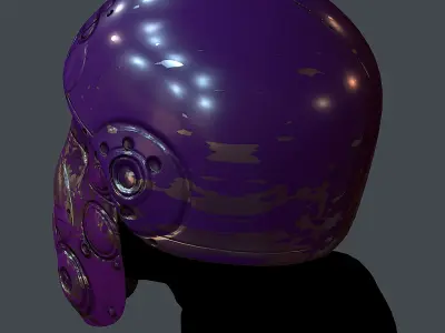Gas mask helmet 3d model scifi Low-poly Low-poly 3D model 40