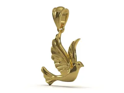 3D Peace Dove STL 3DM gold Pendant gp0007 3D print model