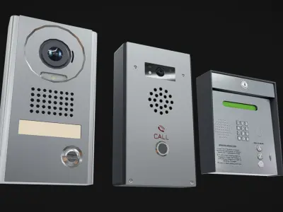 Door Intercom Pack 03 Low-poly 3D model