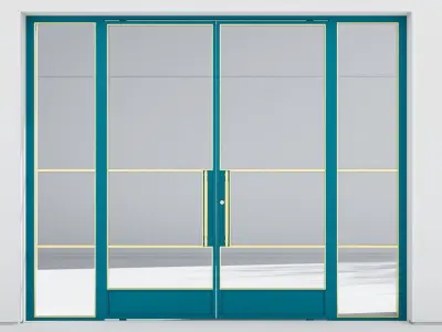 Aluminium door 348 3D model