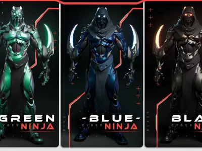 Robot 3 Low-poly 3D model