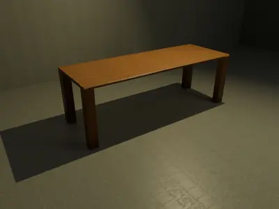Modern Wooden Table - 3D Render 3D model