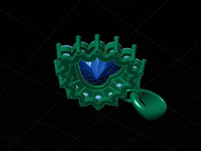 Pendant 3dm stl render 3D print model machine with lights 3D print model