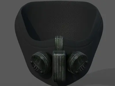 Gas mask PBR textures low poly futuristic  Low-poly 3D model
