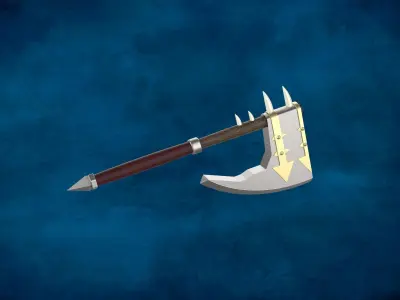 Warhammer Chaos Axe Variant 3D print model