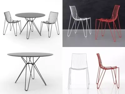 Tio Chair and Table 3D model