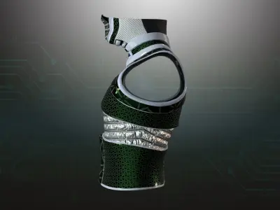 Cyborg Warzone - Space Warrior Shirt E Low-poly 3D model