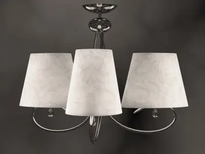Chandelier with four lamps 3D model purchase