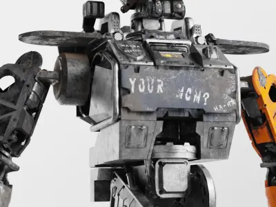 Chappie Robot Fully IK-Rigged 3D Model  3D model