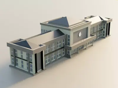 Antique Architecture Low-poly 3D model