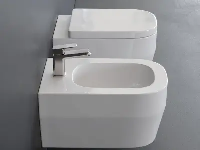 Olympia Ceramica Tutto Evo Wall-Hung WC Low-poly 3D model