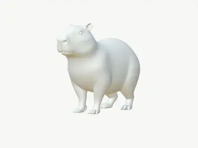  Realistic 3D Capybara Model Game Ready 