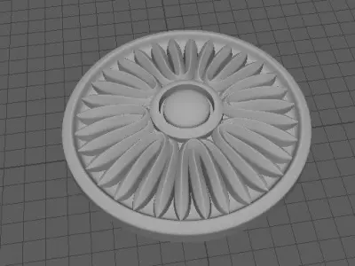 rosette circular medallion 3D model purchase