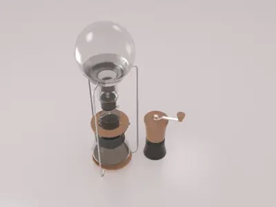 Coffee maker  and grinder 3D model