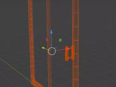 bulkhead shower door 3D model