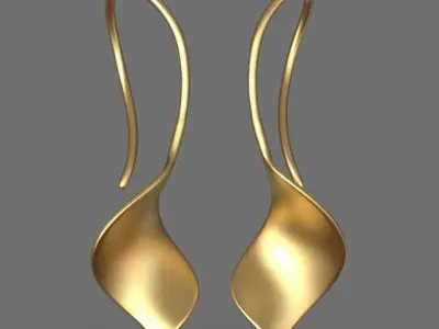 Light fashion earrings 3D print model