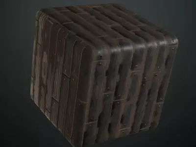 Weathered Vertical Wood Planks PBR Seamless Texture
