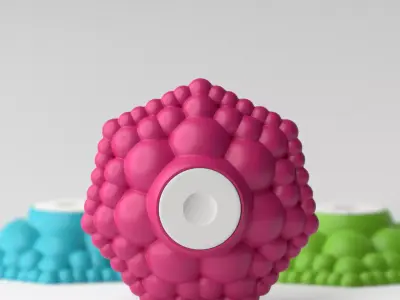 Spheres Heptagonal Tealight Holder 3D print model