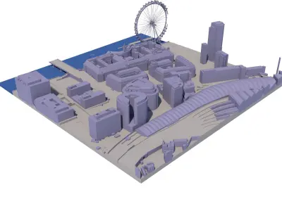 London city tile Level 2 block TQ3079 North East 3D model
