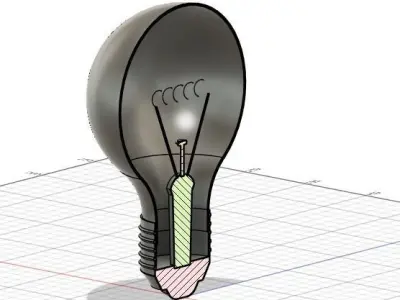 Lamp Bulp Free 3D print model
