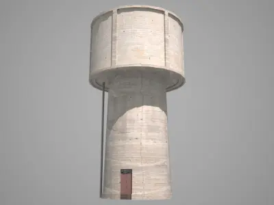 Water Tower Low-poly 3D model