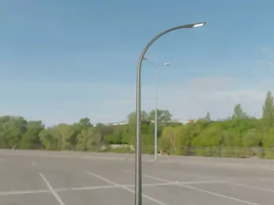 Street Light 12 version 13 6m with pole 1 Low-poly 3D model