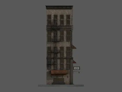 10-10 Old New york buildings Barbershop 1930 3D model