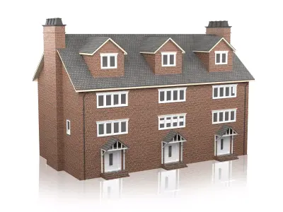 British House Design 09 Low-poly 3D model