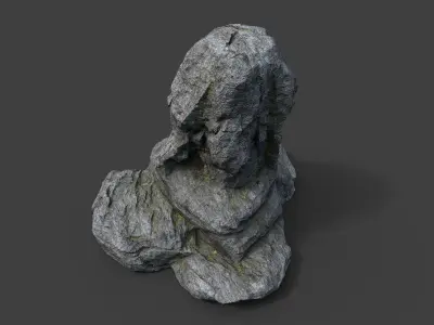 Cliff Rock 4-6 Low-poly 3D model