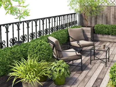 Terrace balcony penthouse 3D model