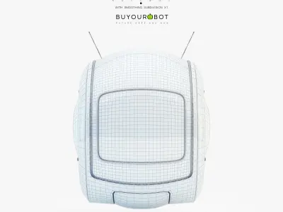 Cute rolling bot toy VI 3D model