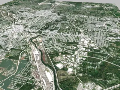 Cityscape Youngstown USA 3D model