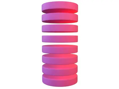Nand Flash Memory TLC Structure v1 007 Low-poly 3D model