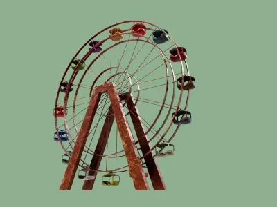 Ferris wheel Low-poly 3D model