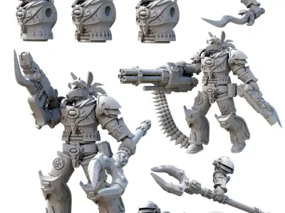 Sci Fi Terminators Proxy Collection Inc Beetle Jackal Designs 3D Model Pack