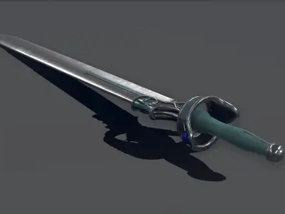 Japanese animation SAO Asuna - weapon Flashing light Low-poly 3D model