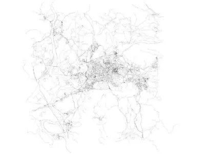 Daegu Road Network and Streets 3D model