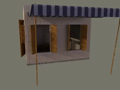 Desert House  Low-poly 3D model