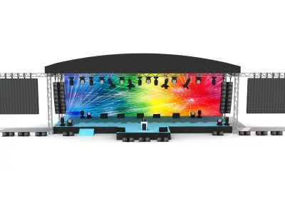 Big Outdoor Concert Stage 058 3D model