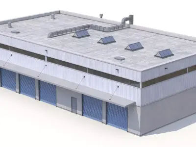 Industrial Building 31 PBR Low-poly 3D model