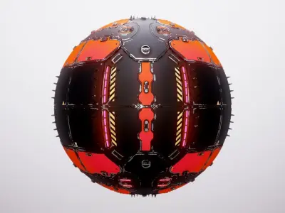 PBR Sci-Fi Spaceship Texture 29 Low-poly 3D model