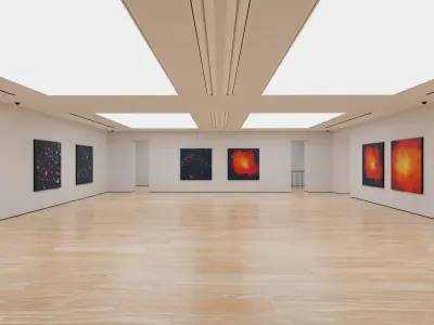 Art Museum Gallery Interior 17 Low-poly 3D model