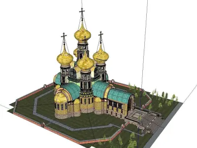 Architecture-Religion-God-Culture-Temple-053 russian orthodox... 3D model