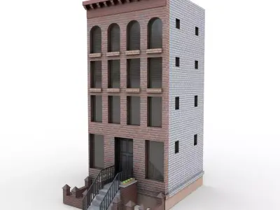 NYC Building 2 - PBR Low-poly 3D model