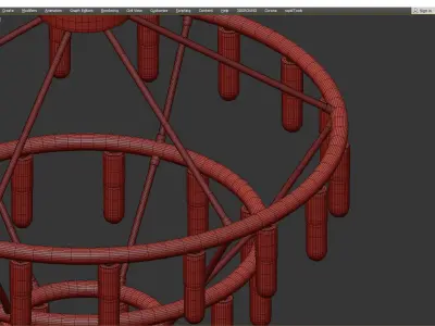 Maynor Candles Chandelier Low-poly 3D model
