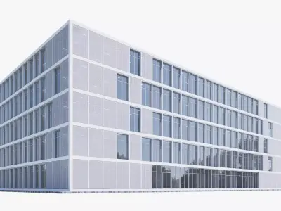 Building office Low-poly 3D model