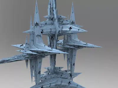 Sunlight Crystal Shard Tower city 2 3D model